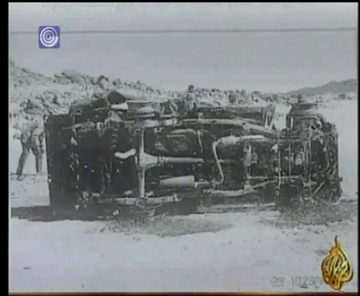 הפצצת משאיות הנשק בסודן: צפו בתמונות