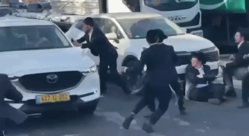 נהג דורס מפגינים חרדים, ירושלים