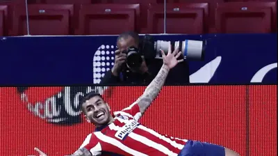 אנחל קוראה שחקן אתלטיקו מדריד. רויטרס