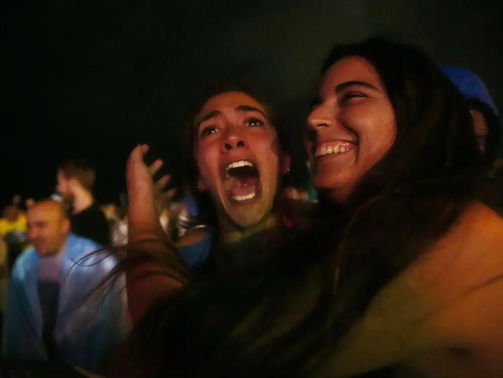 אוהדי נבחרת ארגנטינה חוגגים עלייה לגמר המונדיאל