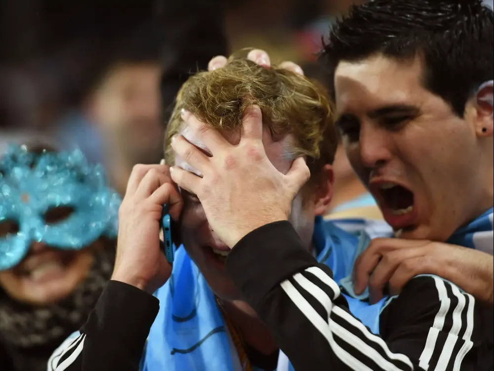 אוהדי נבחרת ארגנטינה חוגגים עלייה לגמר המונדיאל