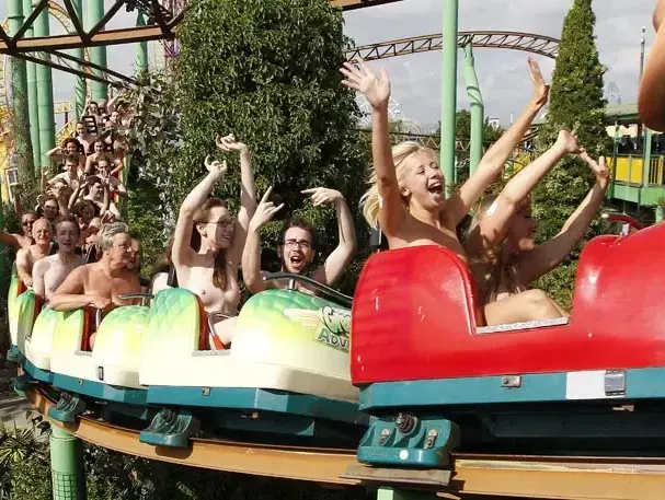 The Naked Roller Coaster World Record.
