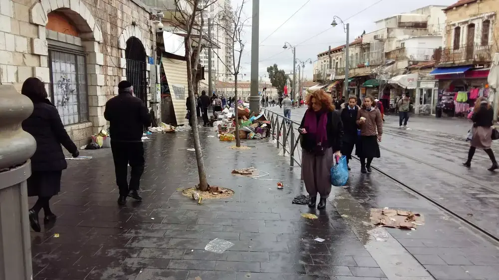 שביתת עובדי הזבל בירושלים. תצפית TPS שביתת עובדי הזבל בירושלים. תצפית TPS