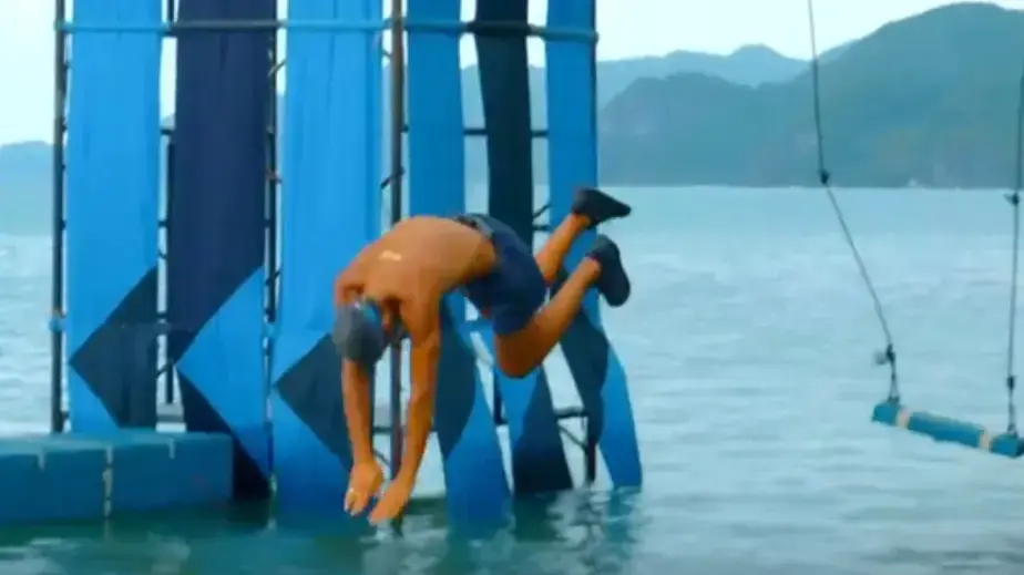 עידן קופץ ראש. מתוך הישרדות VIP רשת 13, צילום מסך