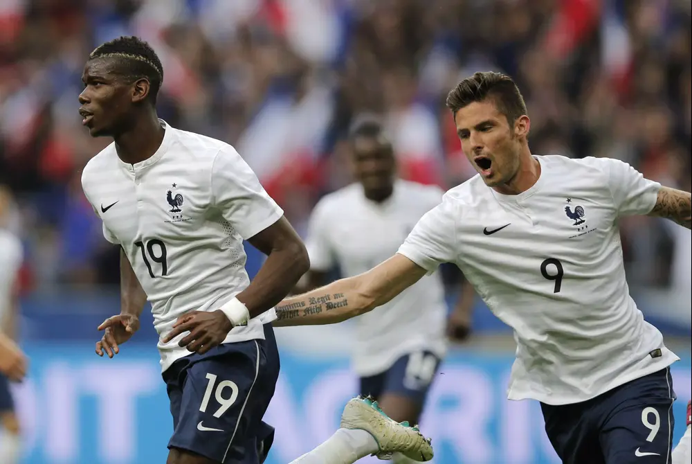 שחקני נבחרת צרפת, פול פוגבה, אוליבייה ז'ירו