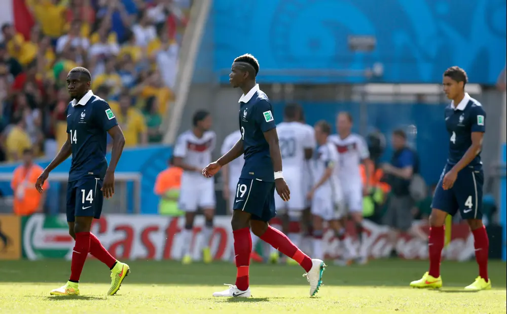 שחקני נבחרת צרפת פול פוגבה, רפאל וראן, בלס מטוידי מאוכזבים