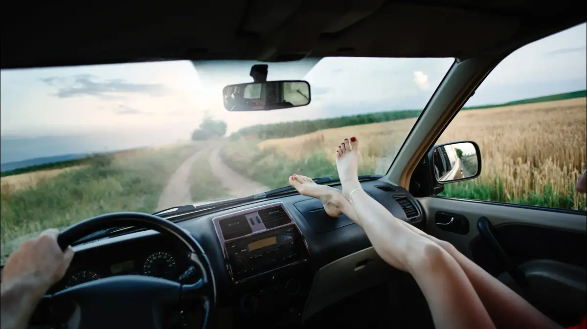 Putting Your Feet On The Dashboard Is Not Only Nasty But Unsafe