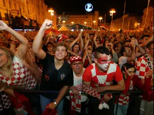 אוהדי נבחרת קרואטיה חוגגים