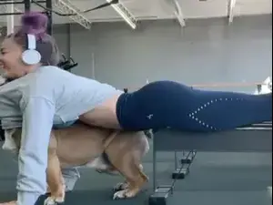 מתאמנת עם הבולדוג שלה. gustheenglishbulldog_, אתר רשמי