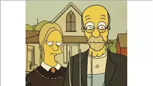 משפחת סימפסון" במחווה ל-"American Gothic" מתוך האתר trendhunter"" (צילום מסך)