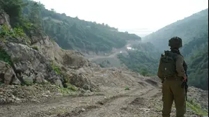 צה"ל חוצב מכשול בגבול לבנון. יולי 2016 (דובר צה"ל)