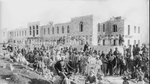 תמונה היסטורית של בית החולים שערי צדק (יח"צ , באדיבות המרכז הרפואי שערי צדק, ירושלים)