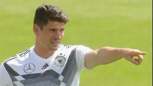 מריו גומז באימון נבחרת גרמניה (GettyImages)