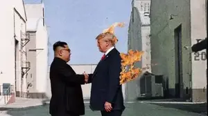 ממם טראמפ וקים (צילום מסך)