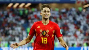 שחקן נבחרת בלגיה עדנאן ינוזאי חוגג (רויטרס)