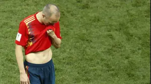 שחקן נבחרת ספרד אנדרס אינייסטה (AP)