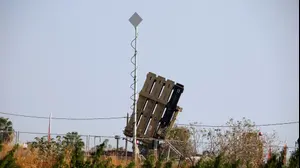 סוללת כיפת ברזל בגבול לבנון 26 באוגוסט 2019 (רויטרס)