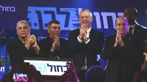 כנס פעילי כחול לבן, בהשתתפות : גנץ, לפיד, יעלון, אשכנזי, נמל תל אביב, 31 באוקטובר 2019 (ראובן קסטרו)