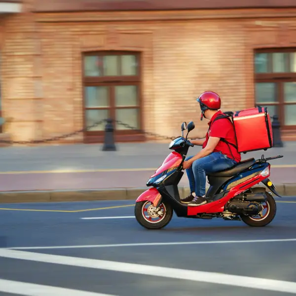 שליח על קטנוע. ShutterStock