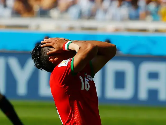 שחקן נבחרת איראן רזה גוצ'אנז'אד (רויטרס)