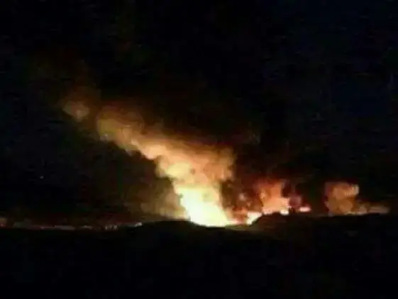 ישראל תקפה מפעל באזור חומס, צבא סוריה הגיב בירי נ"מ וטוען להפלת מטוס קרב ישראלי F16 2501179-46