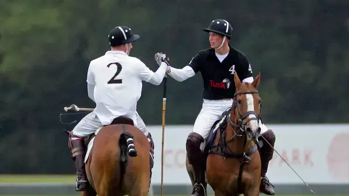Prince William, Duke of Cambridge and Prince Harry play in the Sentebale Cup at Coworth Park on June 12, 2011 in Ascot, England. Prince William was playing for the Tusk Trust team while Prince Harry played for the Sentebale side. Photo by Chris Jackson/Ge Prince William, Duke of Cambridge and Prince Harry play in the Sentebale Cup at Coworth Park on June 12, 2011 in Ascot, England. Prince William was playing for the Tusk Trust team while Prince Harry played for the Sentebale side. Photo by Chris Jackson/Ge