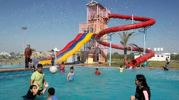 פארק מים, חאן יונס, חניונס, עזה, פלסטינים פארק מים, חאן יונס, חניונס, עזה, פלסטינים