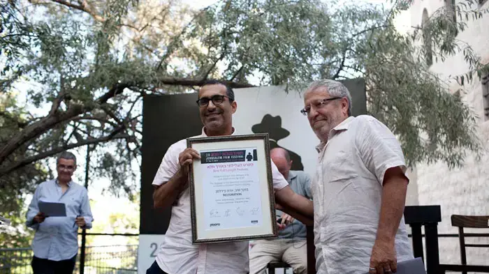 המפיק חיים שריר עם הבמאי יוסי מדמוני המפיק חיים שריר עם הבמאי יוסי מדמוני