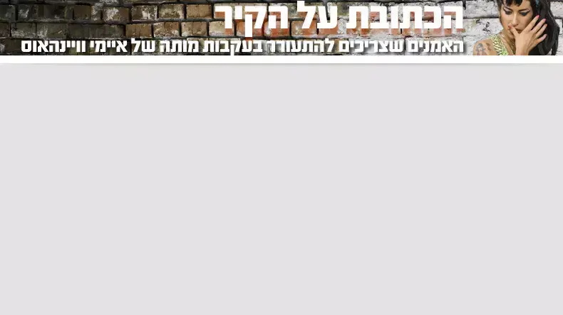 הכתובת על הקיר - איימי וויינהאוס הכתובת על הקיר - איימי וויינהאוס