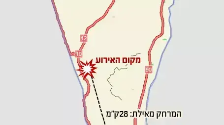 מפה פיגוע ירי אילת מפה פיגוע ירי אילת