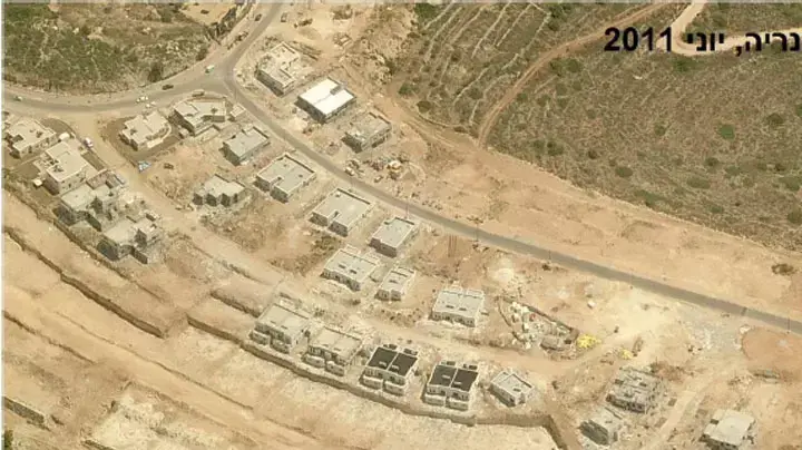 ההתנחלות נריה כפי שנראתה בחודש יוני 2011, צילום מהאוויר: שלום עכשיו ההתנחלות נריה כפי שנראתה בחודש יוני 2011, צילום מהאוויר: שלום עכשיו
