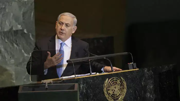 בנימין נתניהו ראש ממשלת ישראל בנאומו באו"ם, ספטמבר 2011 בנימין נתניהו ראש ממשלת ישראל בנאומו באו"ם, ספטמבר 2011