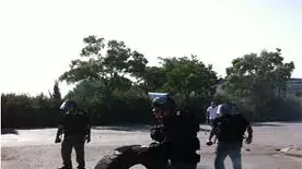 הפגנה של תושבי טובא זנגריה בכניסה לכפר במחאה על הצתת מסגד הפגנה של תושבי טובא זנגריה בכניסה לכפר במחאה על הצתת מסגד