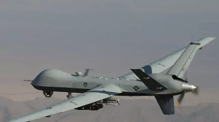 "ריפר", מל"ט מדגם MQ-9 מתוצרת ארצות הברית, חמוש בטילים ובפצצות מונחות לייזר "ריפר", מל"ט מדגם MQ-9 מתוצרת ארצות הברית, חמוש בטילים ובפצצות מונחות לייזר