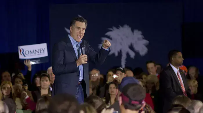 מיט רומני בכנס בחירות, סאמפטר, דרום קרוליינה, 14 בינואר 2011 מיט רומני בכנס בחירות, סאמפטר, דרום קרוליינה, 14 בינואר 2011