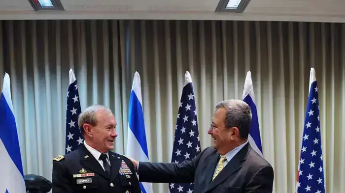 שר הביטחון אהוד ברק נפגש עם רמטכ"ל צבא ארה"ב מרטין דמפסי שר הביטחון אהוד ברק נפגש עם רמטכ"ל צבא ארה"ב מרטין דמפסי