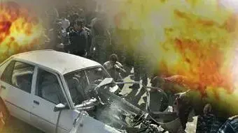 אילוסטרציה התנקשות מכונית מחבלים אש