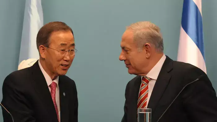 נתניהו בפגישה עם באן קי מון, פברואר 2012 נתניהו בפגישה עם באן קי מון, פברואר 2012