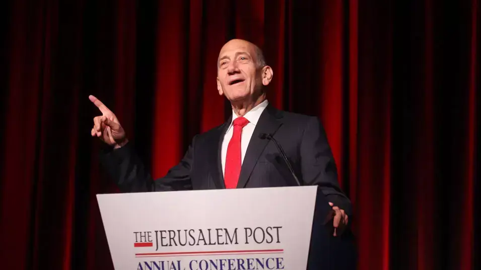 אהוד אולמרט בכנס ג'רוזלים פוסט, אפריל 2012 אהוד אולמרט בכנס ג'רוזלים פוסט, אפריל 2012