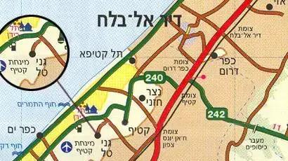מפה גני טל גוש קטיף מפה גני טל גוש קטיף