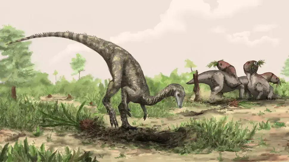 איור של Nyasasaurus parringtoni, הדינוזאור הקדום ביותר שחי על פני כדור הארץ איור של Nyasasaurus parringtoni, הדינוזאור הקדום ביותר שחי על פני כדור הארץ