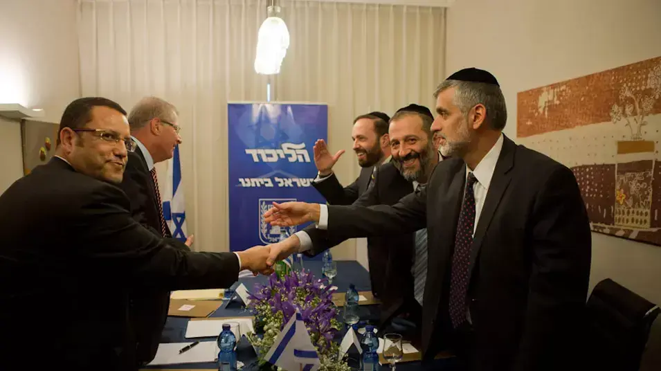 פגישת מו"מ קואליציוני של נציגי ש"ס והליכוד, ינואר 2013 פגישת מו"מ קואליציוני של נציגי ש"ס והליכוד, ינואר 2013