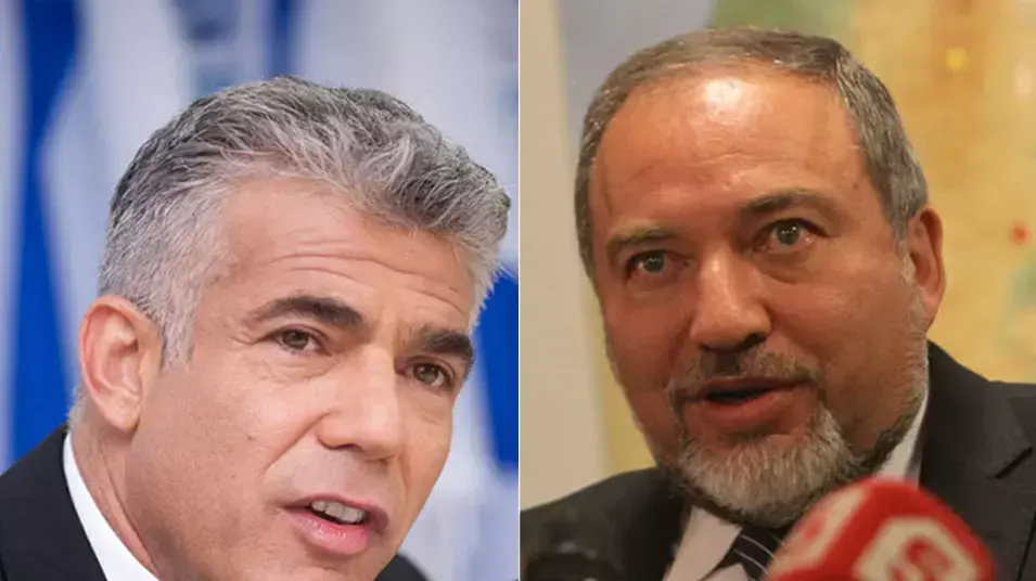 אביגדור ליברמן ויאיר לפיד אביגדור ליברמן ויאיר לפיד