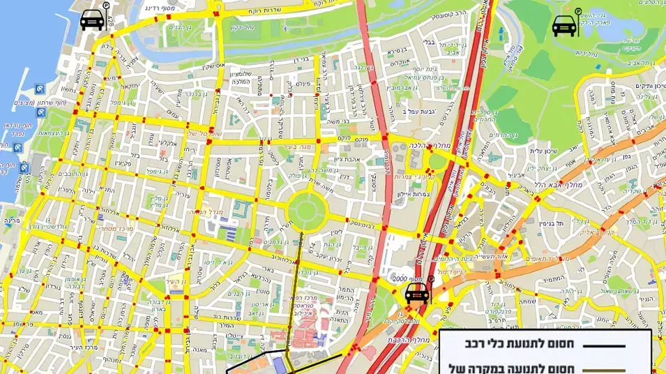 רחובות חסומים בתל אביב לרגל מסיבת פורים, 22 פברואר 2013 רחובות חסומים בתל אביב לרגל מסיבת פורים, 22 פברואר 2013