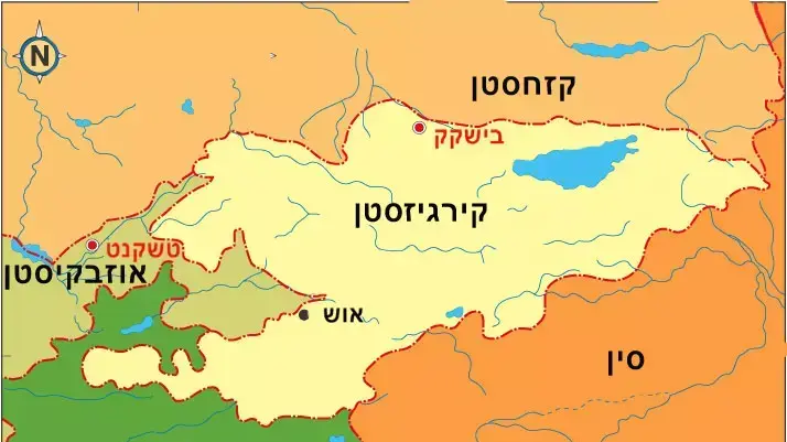 מפת קירגיזסטן מפת קירגיזסטן