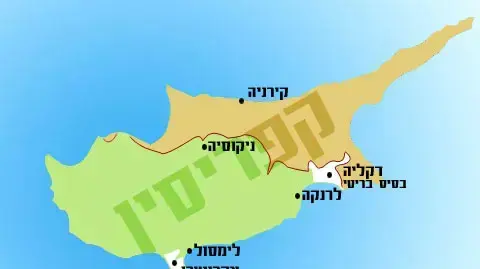 מפת קפריסין מפת קפריסין