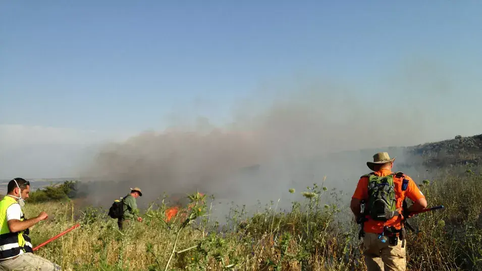 שריפה ביישוב אמנון ליד הכנרת, אפריל 2013 שריפה ביישוב אמנון ליד הכנרת, אפריל 2013