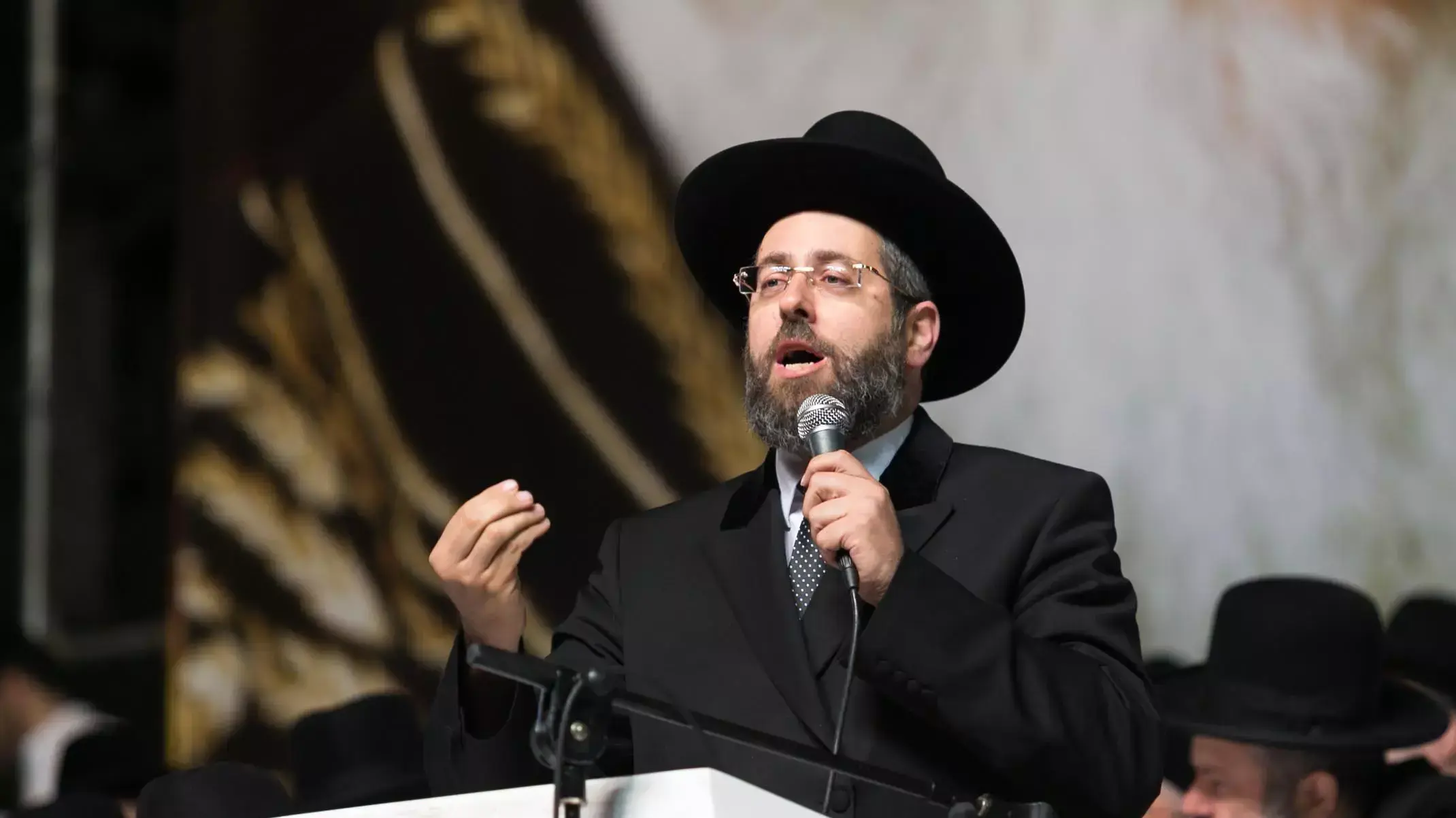 הרב הראשי לישראל דוד לאו בעצרת לזכרו של הרב עובדיה יוסף. סנהדריה, ירושלים. הרב הראשי לישראל דוד לאו בעצרת לזכרו של הרב עובדיה יוסף. סנהדריה, ירושלים.