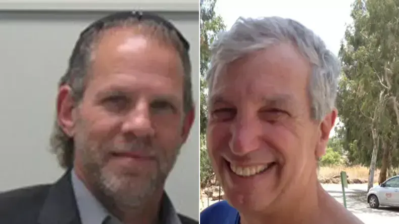 אהרן פולבר (משמאל) ודאגלס אלטאבף, חברי הוועד המנהל של קרן נחלת עצמאות ישראל ומיזם ליב"ה לחופש יהודי בהר הבית