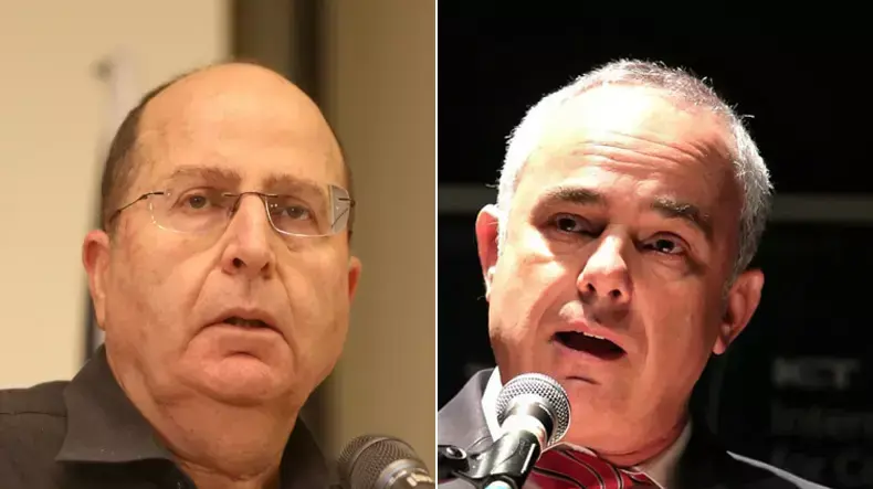 השרים יובל שטייניץ ומשה יעלון השרים יובל שטייניץ ומשה יעלון